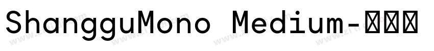 ShangguMono Medium字体转换